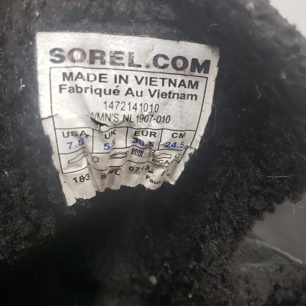 Sorel Tivoli Women's US Size 7.5 Black Waterproof High Winter Boots NL 1907-010 - Picture 10 of 16